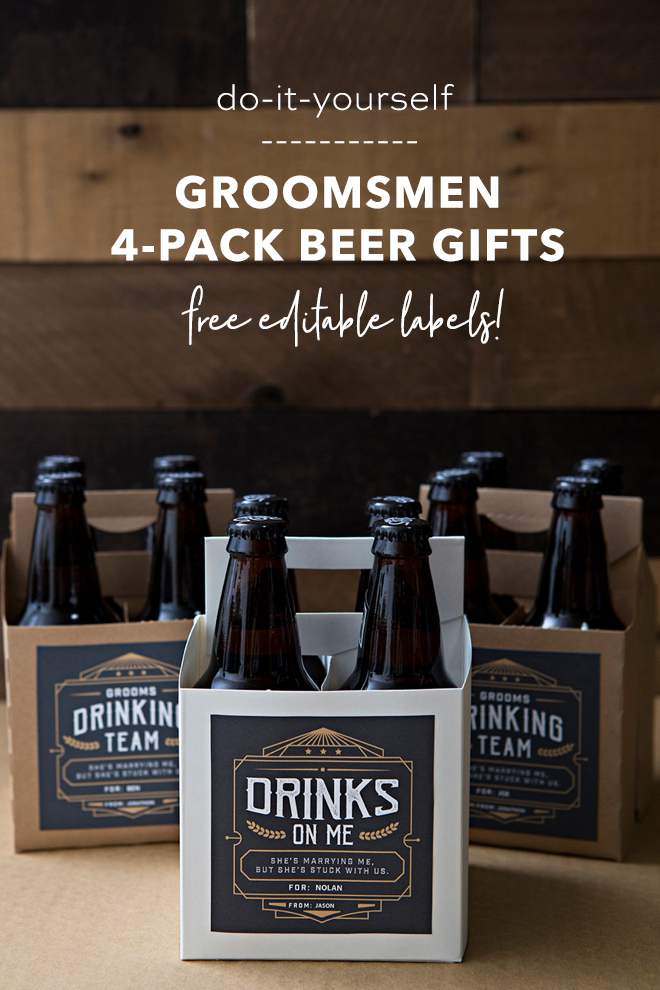 Personalized beer set- great Wedding party gift