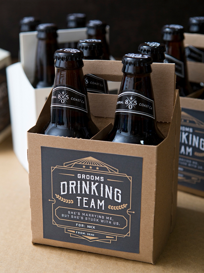 OMG, these DIY groomsmen beer gifts are the best!