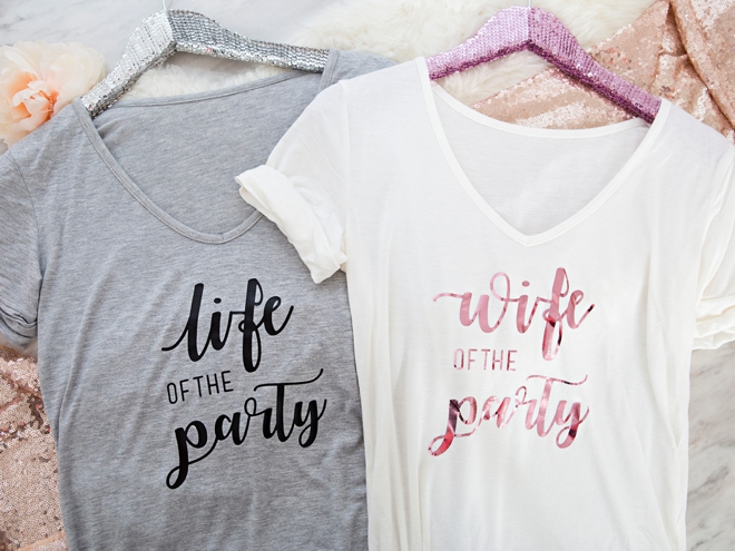 DIY these bridal party shirts with your Cricut Maker!