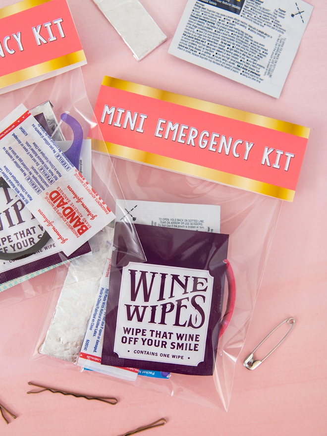 These DIY mini-emergency kits are perfect for your bachelorette party!