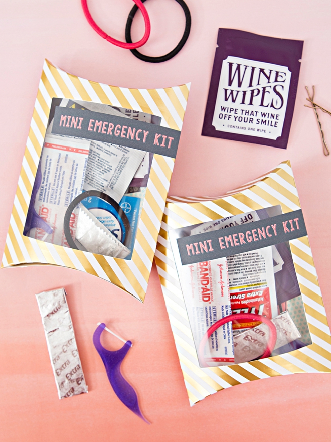 These DIY mini-emergency kits are perfect for your bachelorette party!