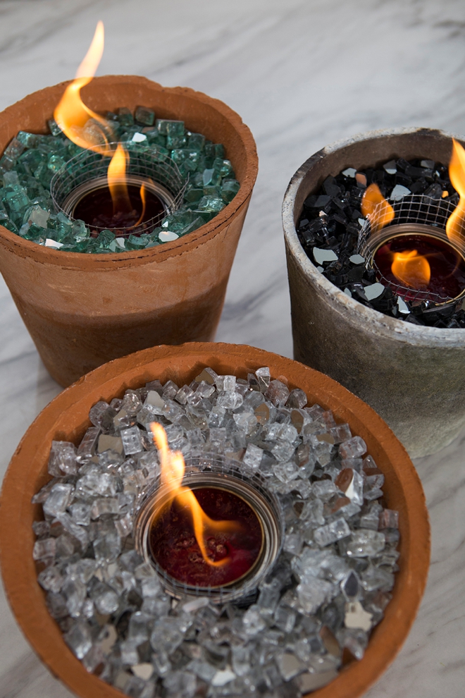 diy tabletop fire pit with glass