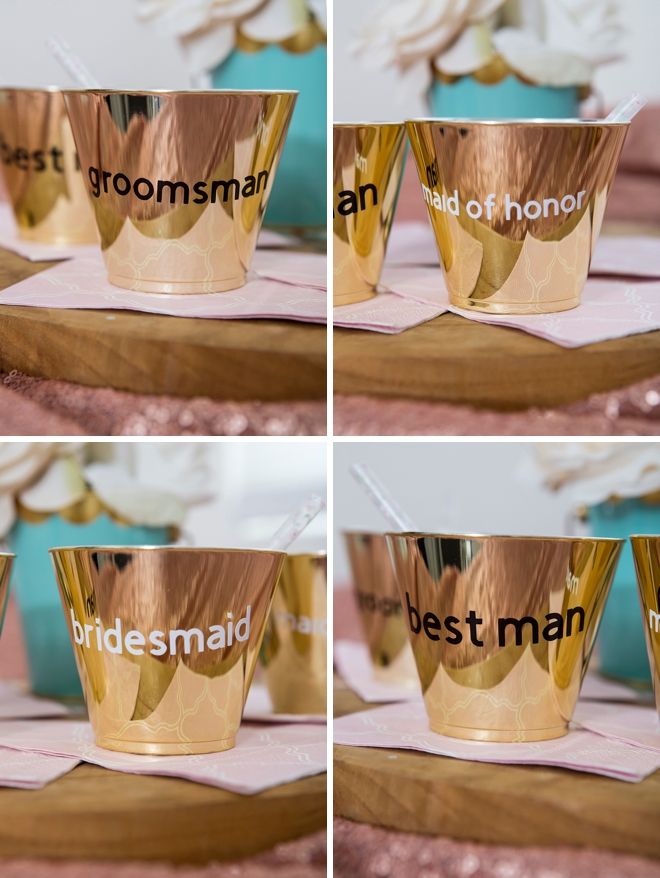 Use the new Cricut premium vinyl to personalize any cups!