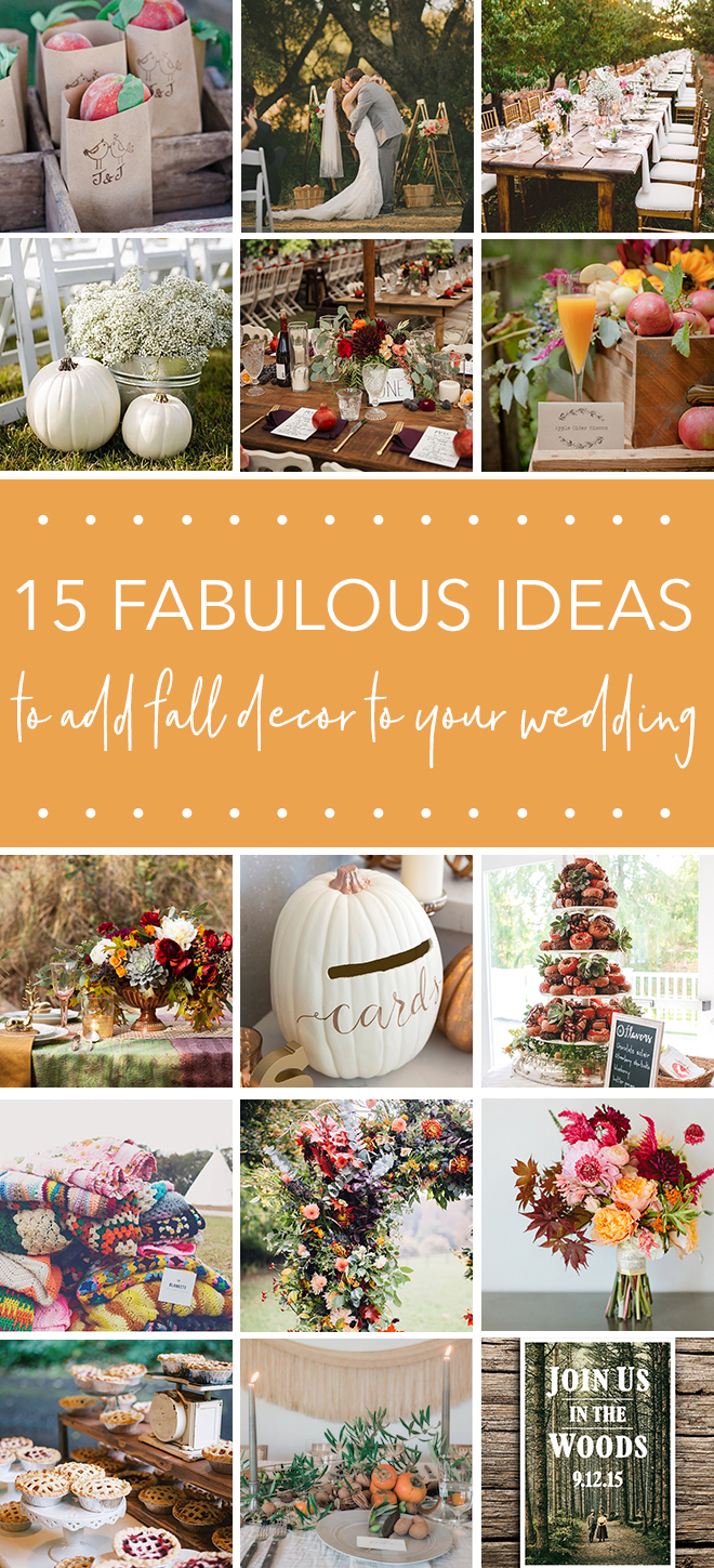 How to add the perfect fall touch to your wedding.