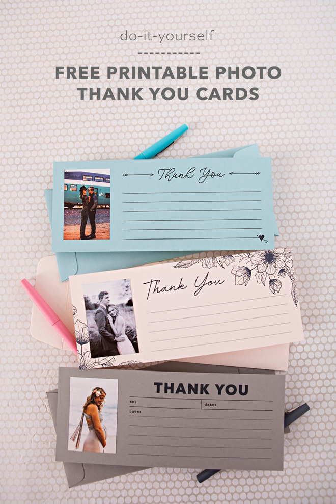 Check out these free printable photo thank you cards!