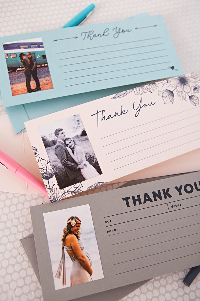 These DIY photo thank you cards are perfect for weddings, birthdays, or babies!