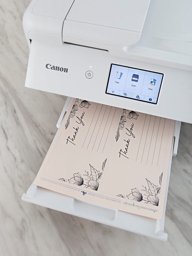 Free printable photo thank you cards with Canon!