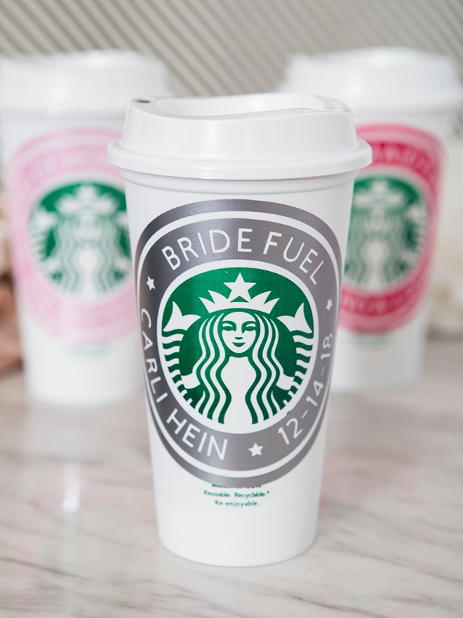 These personalized Starbucks cups are SO easy to make with your Cricut!