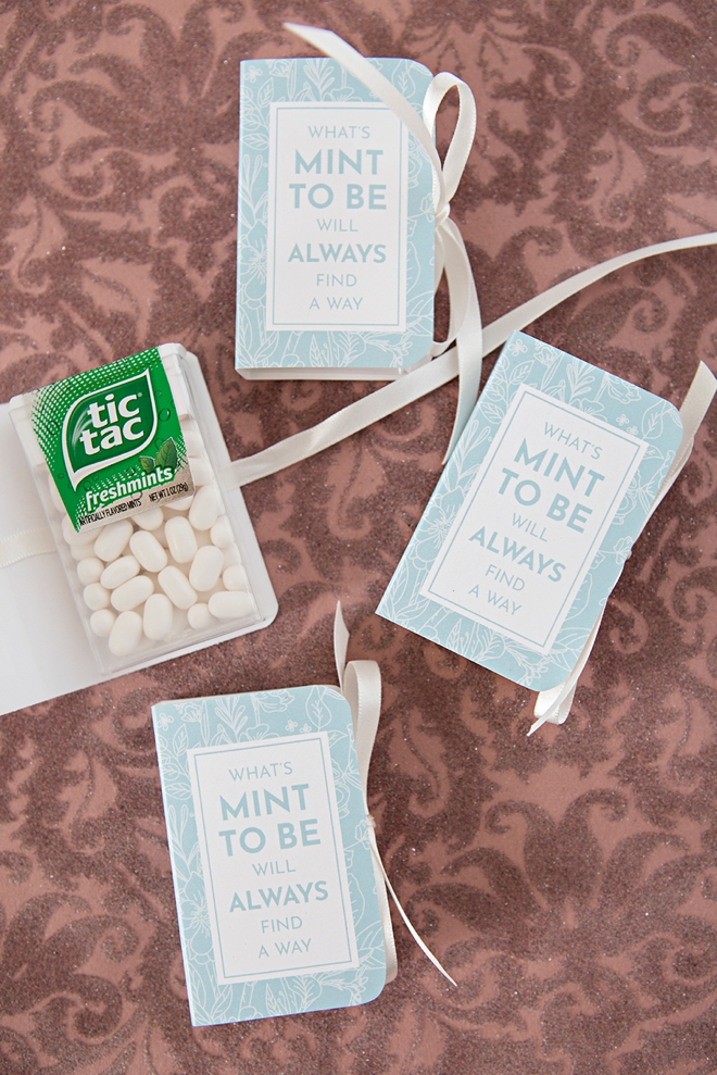 Free printable Tic Tac Mint To Be wedding favors!