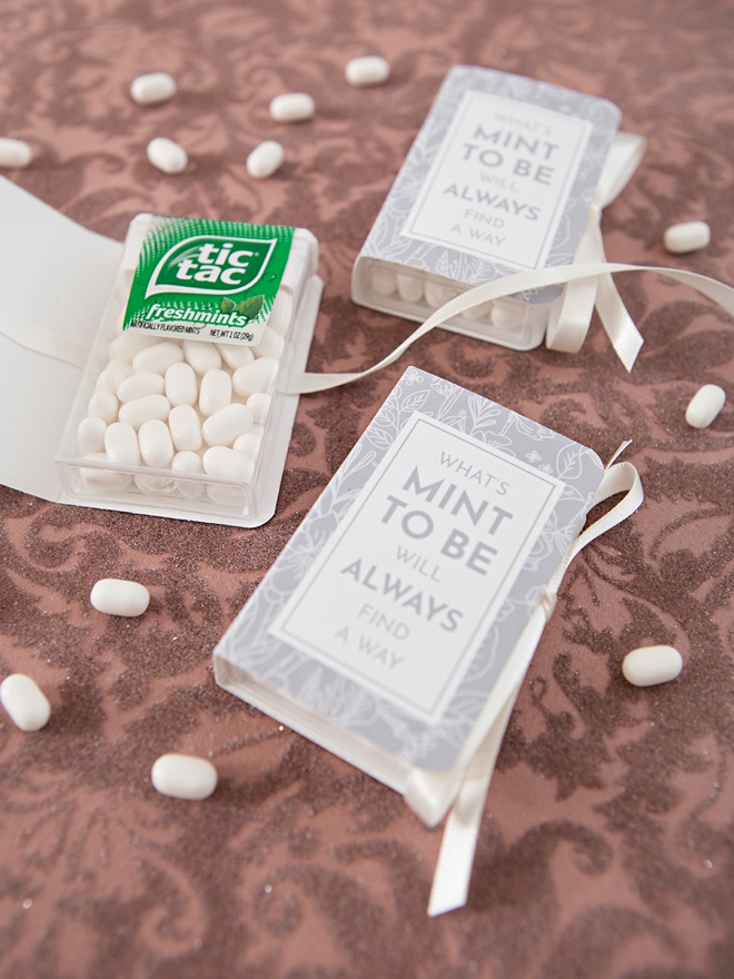 Free printable Tic Tac Mint To Be wedding favors!