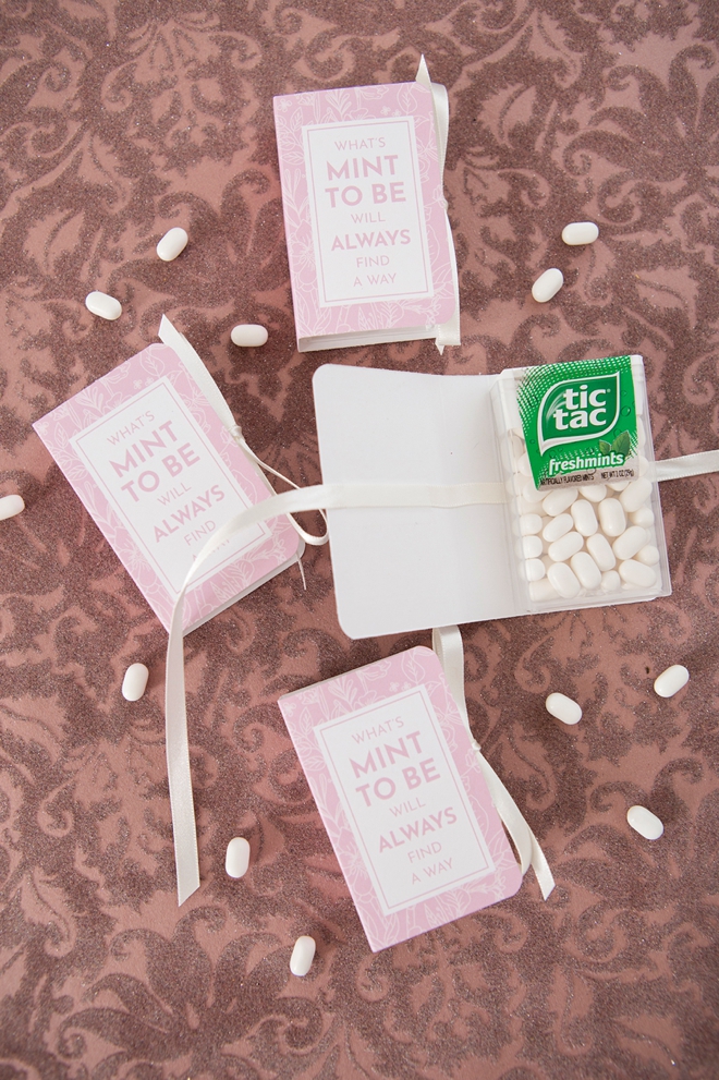 Free printable Tic Tac Mint To Be wedding favors!