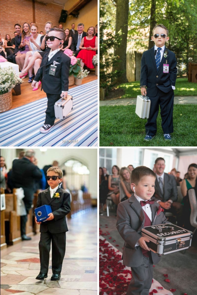 Make your own special agent style ring security kit for your ring bearer!