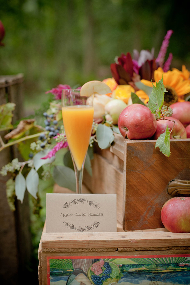 Consider serving an apple cider cocktail