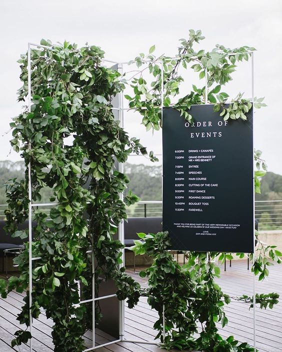 Program signs make a great visual during the ceremony.