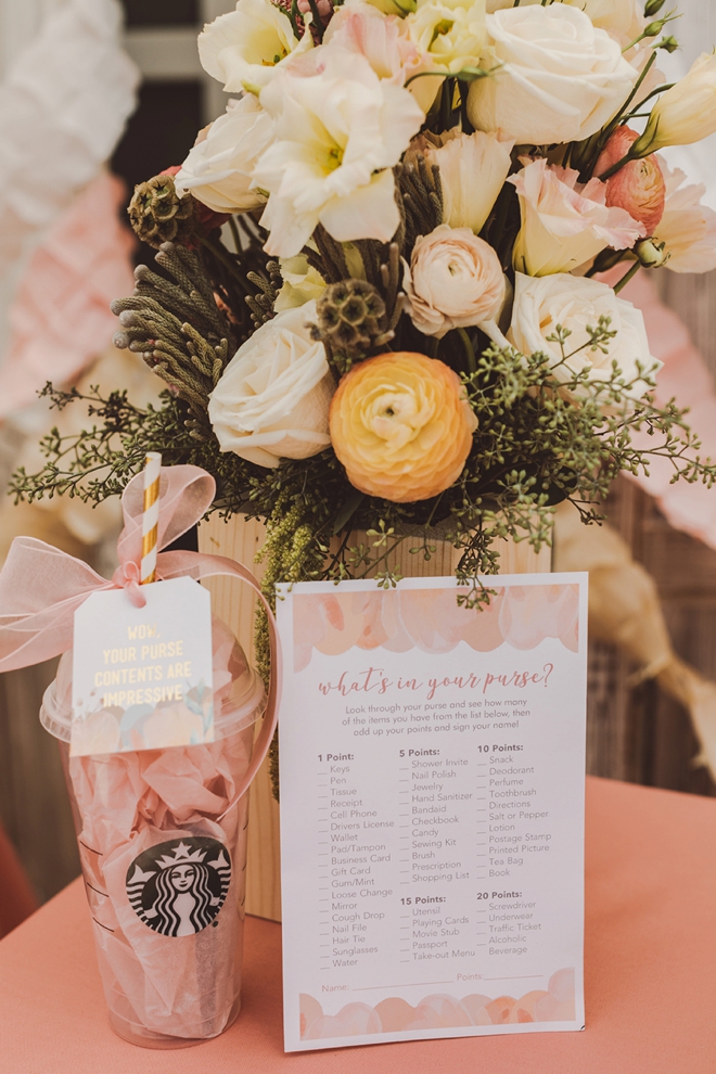 Check out this gorgeous, handmade mint and blush baby shower!