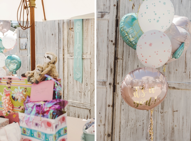 Check out this gorgeous, handmade mint and blush baby shower!