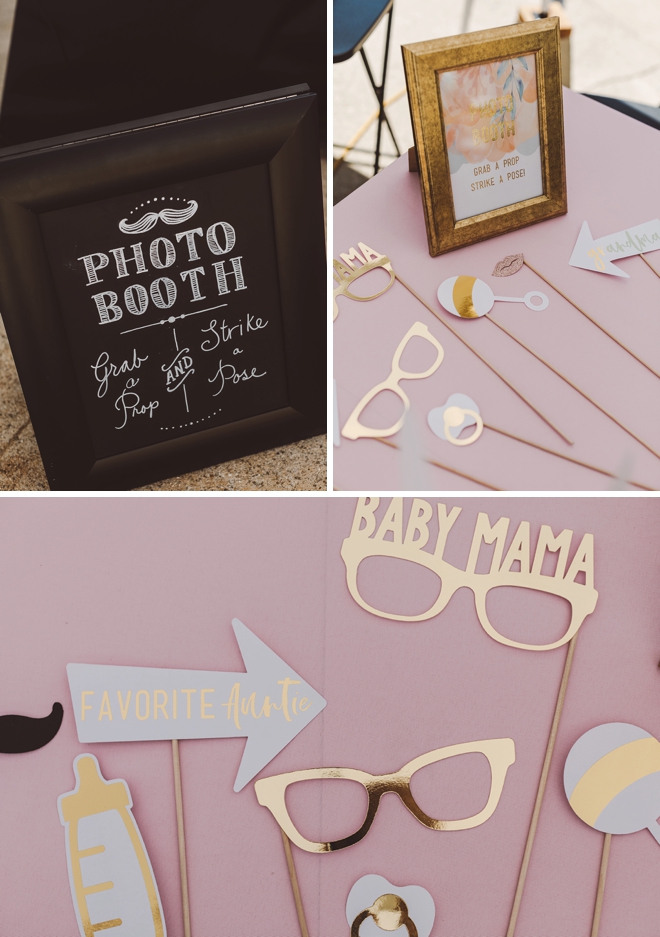 These baby shower photo booth props are the cutest!