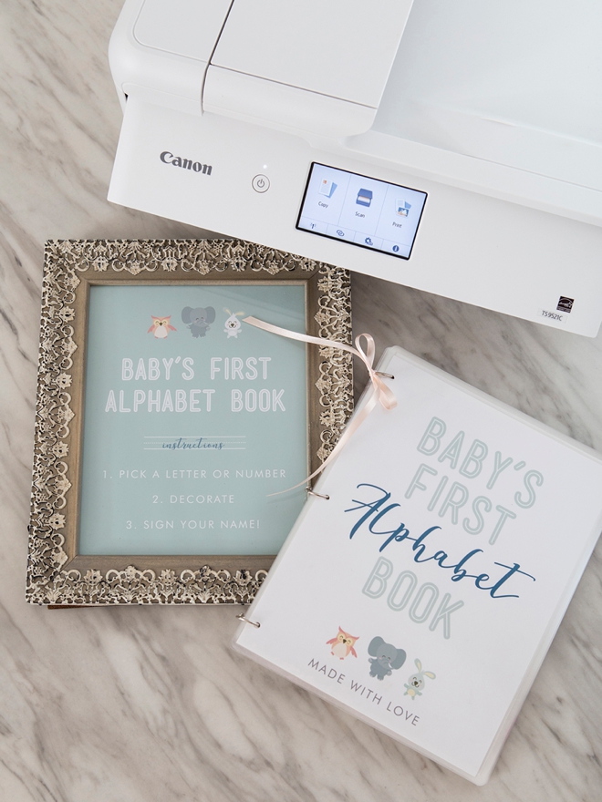 This FREE printable baby's first alphabet book is the absolute cutest!