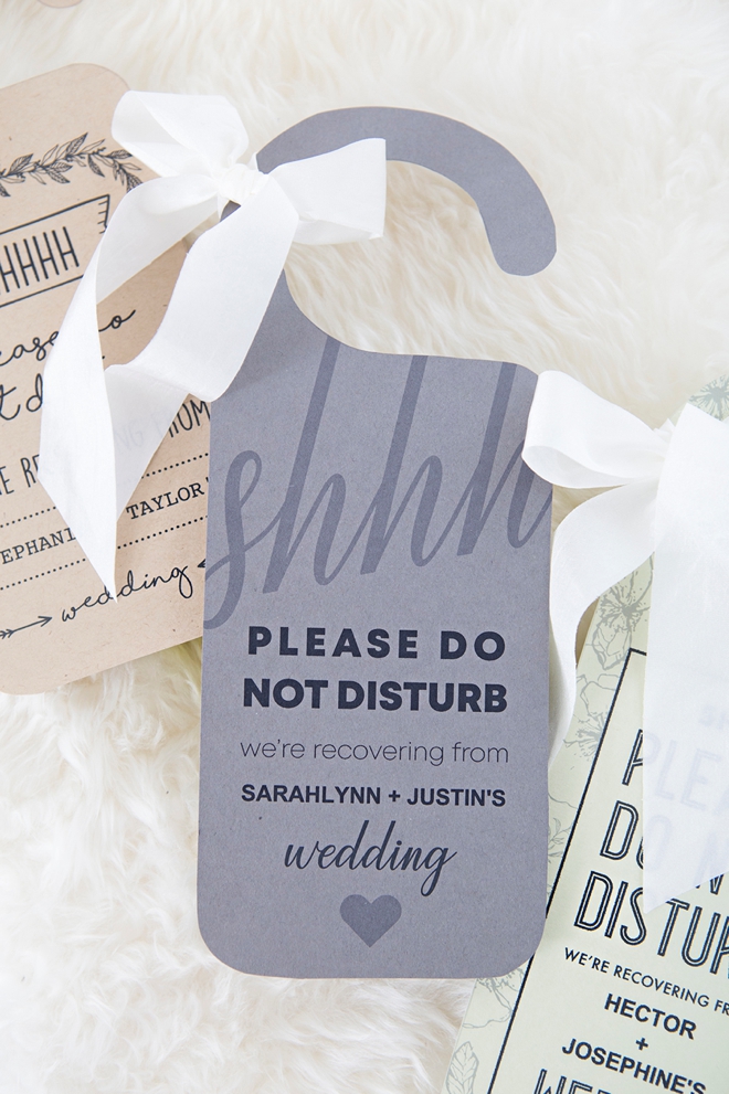 These FREE printable Do Not Disturb wedding signs are SO cute!