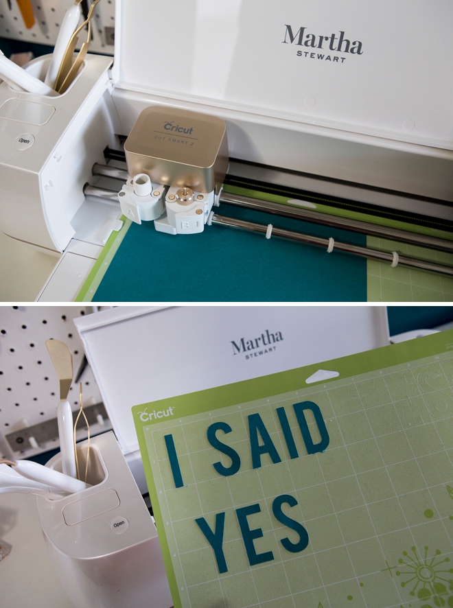 How to make easy vinyl wedding banners using your Cricut!