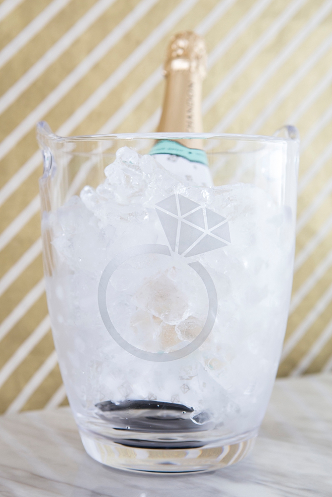 These DIY personalized champagne buckets are super easy and gorgeous!