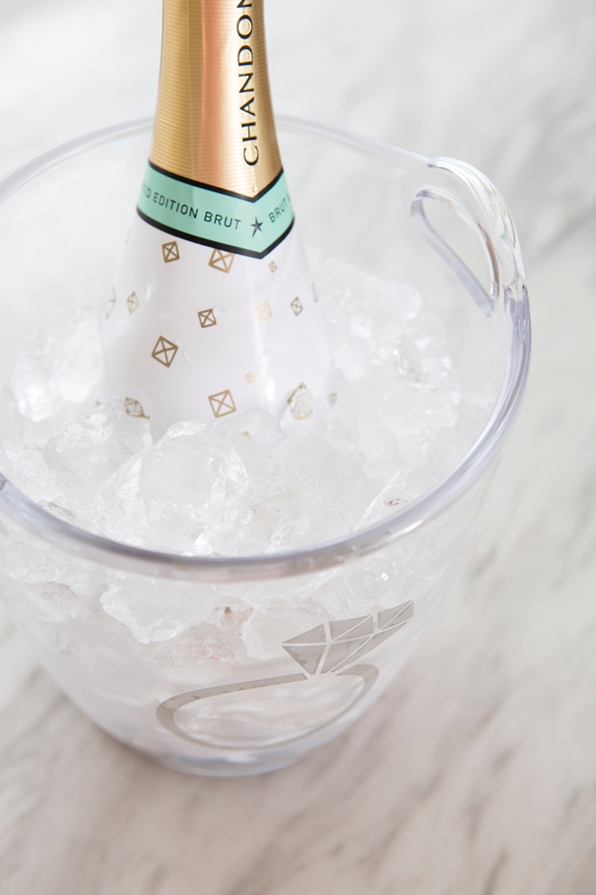 Use your Cricut to easily personalize these champagne buckets!