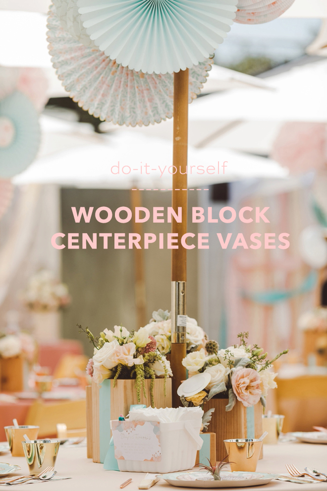 Wood cheap block centerpieces