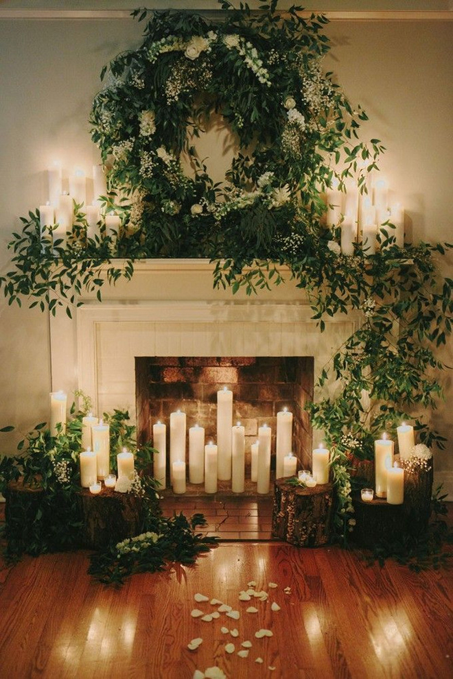 Must have winter wedding photos, a cozy fireplace.