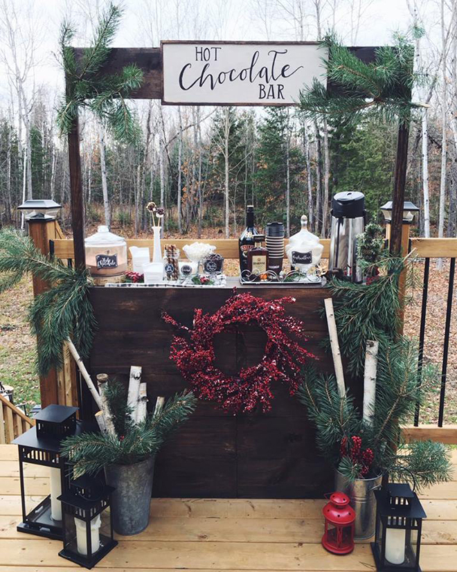 How about a hot chocolate bar for your winter wedding? 