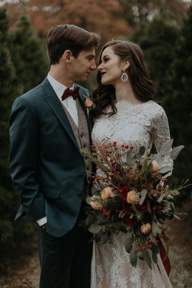 Must have winter wedding photos, moody lips.