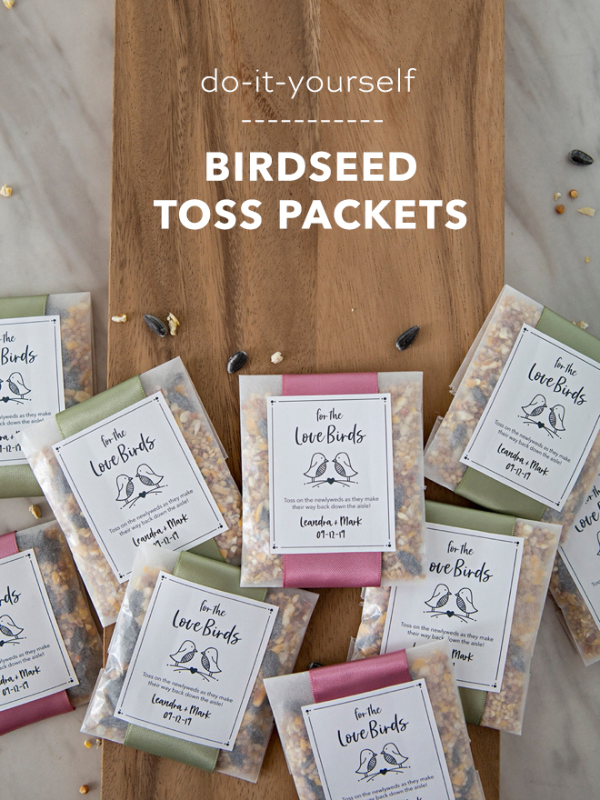 These DIY birdseed toss favors are the absolute cutest!