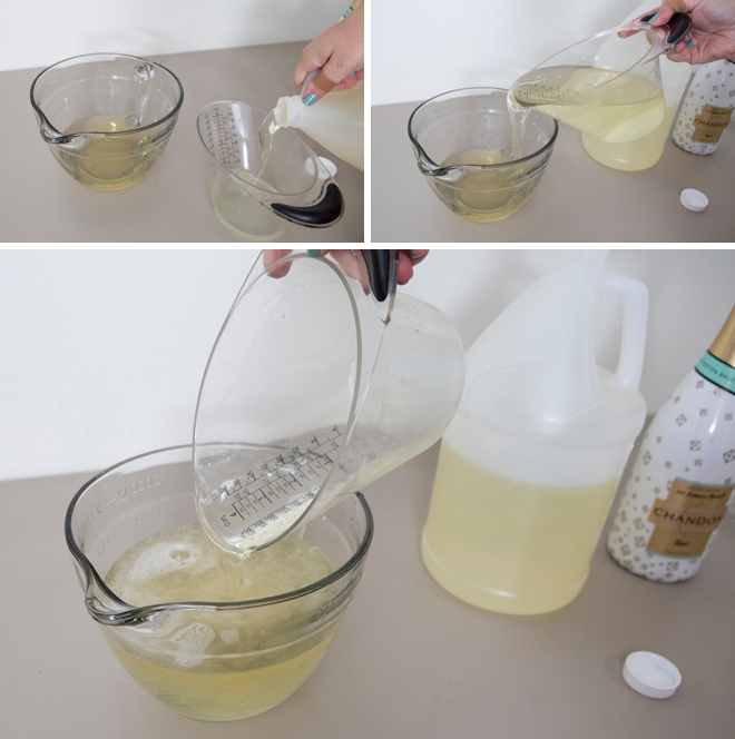 Learn how to make your own bubble bath with real Champagne in it!