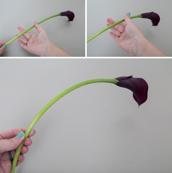 How to put a bend in lily stems!