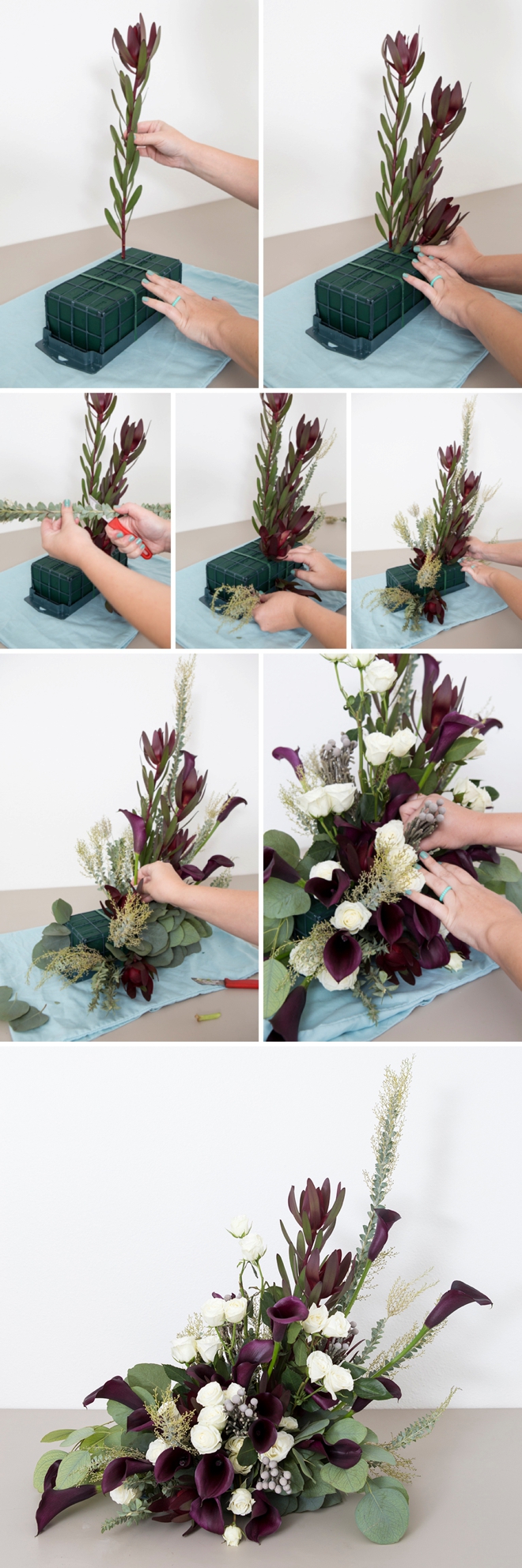 Learn how to make flower arrangements for wedding signs!