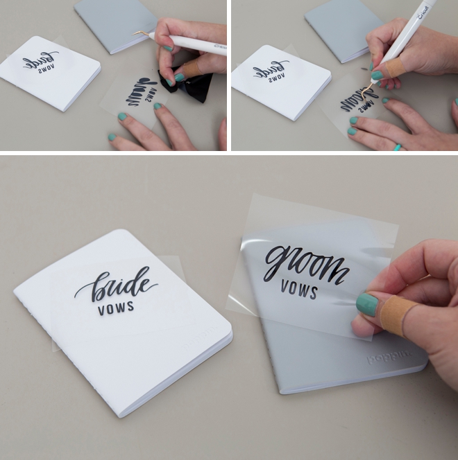 These personalized mini wedding notebooks are the cutest!