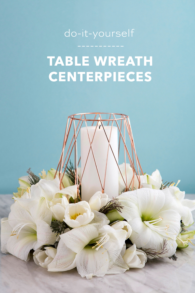 These DIY table wreath centerpieces are gorgeous!