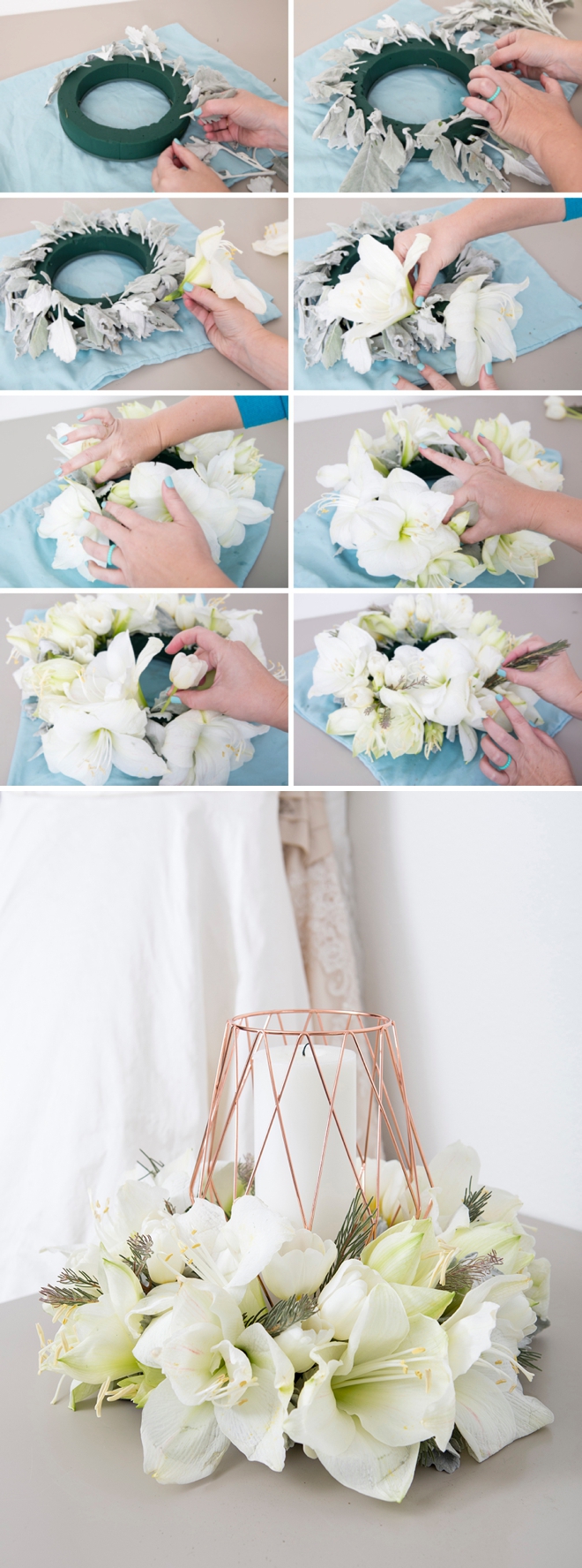 These DIY table wreath centerpieces are gorgeous!