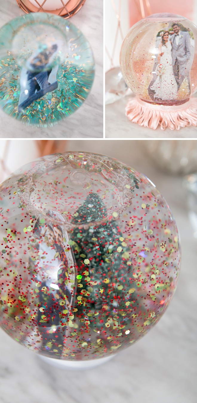 Learn how to make your own photo snow globes, so easy and cute!