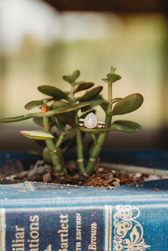 This super fun Florida wedding gives us all the feels, but this delicate ring shot is one of our favorites!