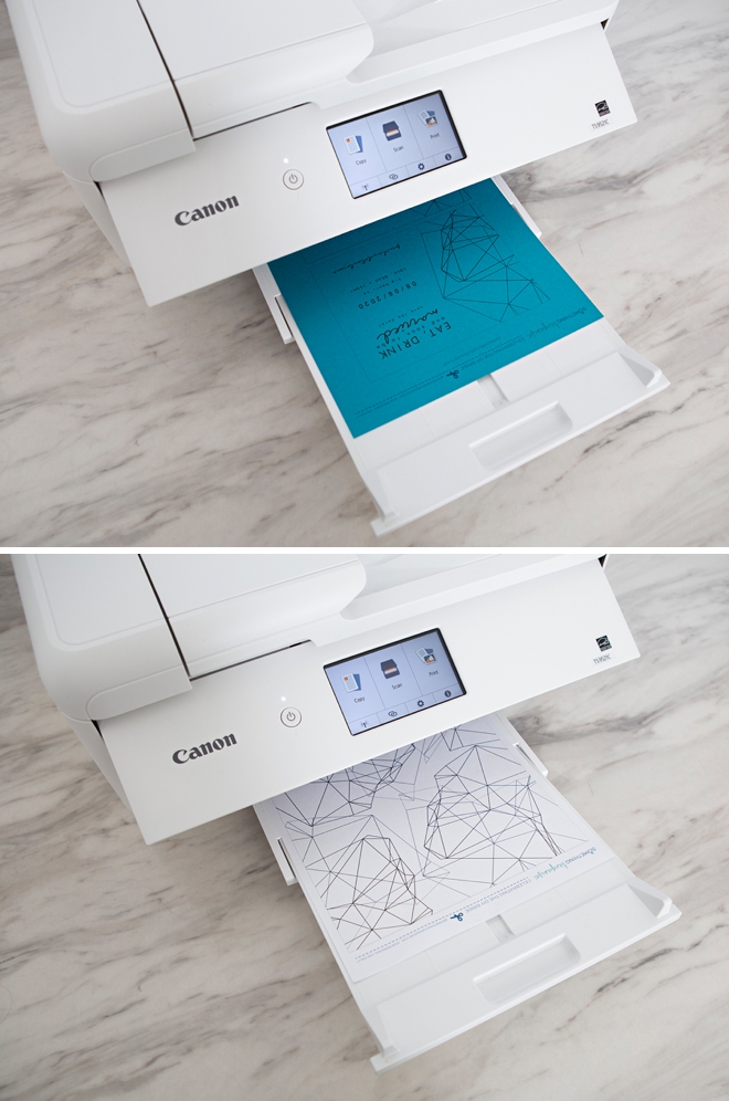 Use the Canon IVY mini photo printer to make these save the dates!