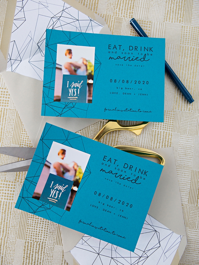 Adorable DIY photo save the dates you can make at home!