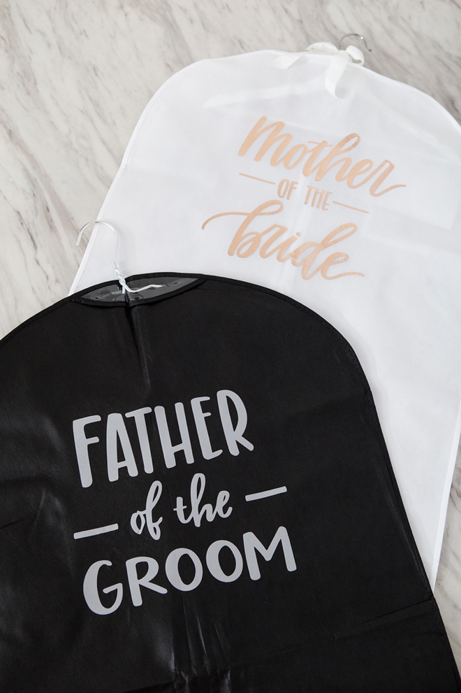 Learn how to personalize garment bags for your bridal party!!