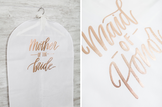 Learn how to personalize garment bags for your bridal party!!