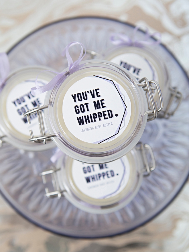 DIY Whipped Lavender Body Butter Bridal Shower Favors!