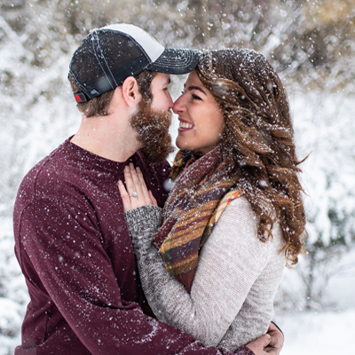 We can't get enough of this adorable couple and their blizzard engagement! SO cute!