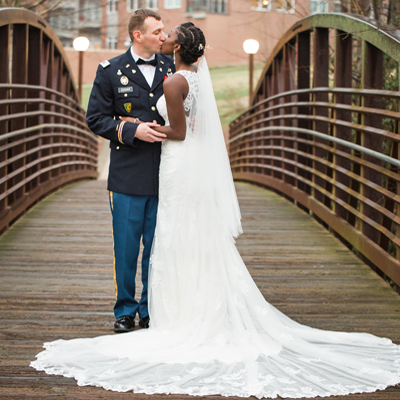 This gorgeous Military wedding is full of DIY details! Don't miss it!