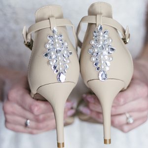Sparkle on your wedding day with these DIY rhinestone heels!