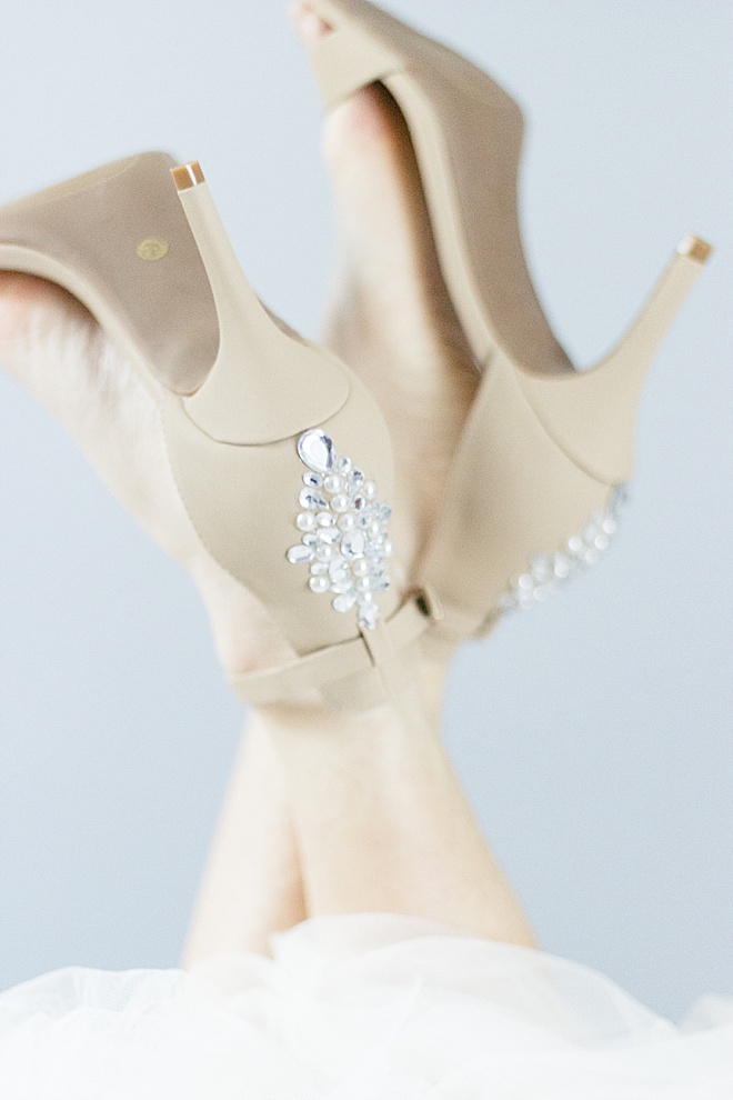 Sparkle on your wedding day with these DIY rhinestone heels!