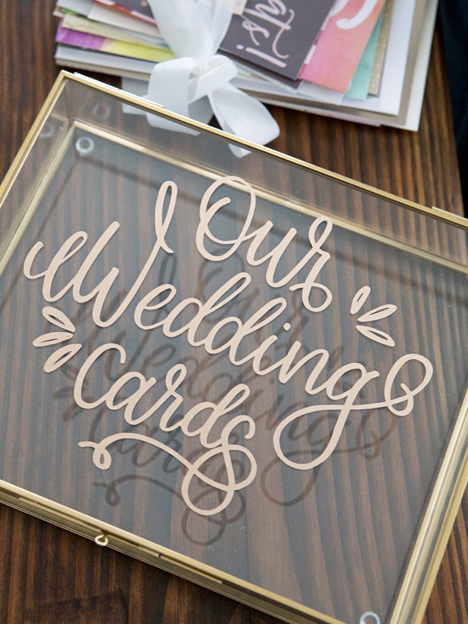 Personalize your own wedding card box and use as a keepsake after!