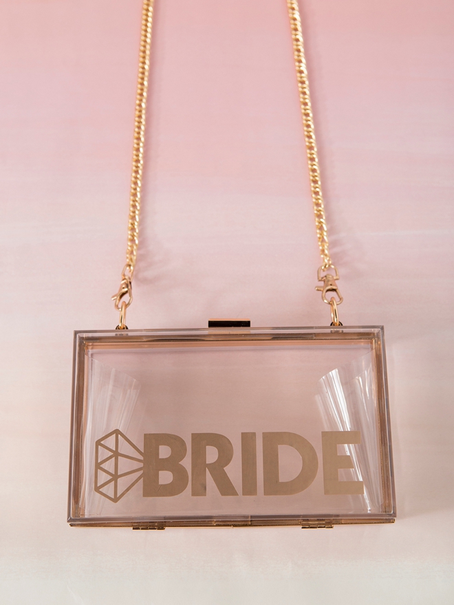 Learn how to personalize your own clear acrylic wedding clutch!
